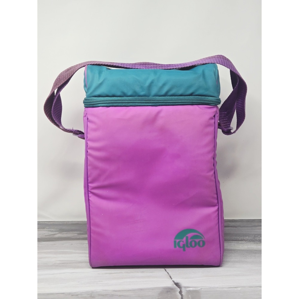 Igloo Retro Neon Lunch Cooler Bag Large 13×10 Vintage Style Purple‎
